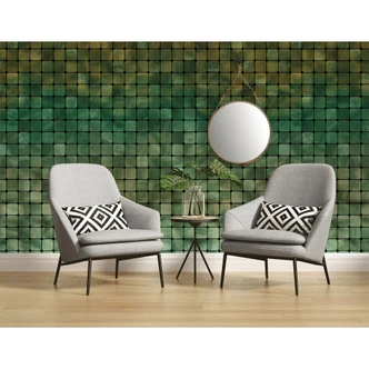 Architects Paper Papier peint photo Atelier 47 Mosaic Tile vert 
