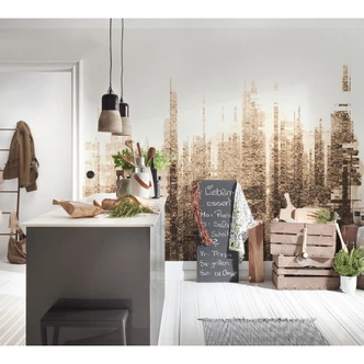 Architects Paper Papier peint photo Atelier 47 Skyline Art marron 