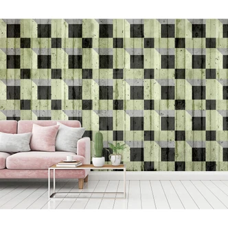 Architects Paper Papier peint photo Atelier 47 Squares D vert 