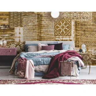 Architects Paper Papier peint photo Atelier 47 Patchwork oriental bronze, or 