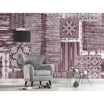 Architects Paper Papier peint photo Atelier 47 Patchwork oriental taupe, violet 