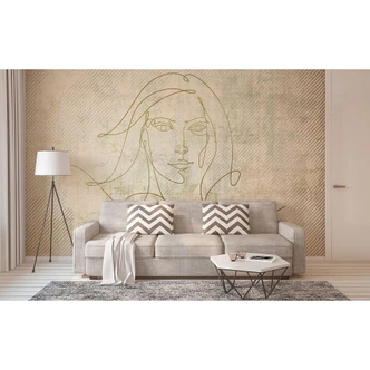 Fototapete Atelier 47 Golden Line Gemälde - Architects Paper  