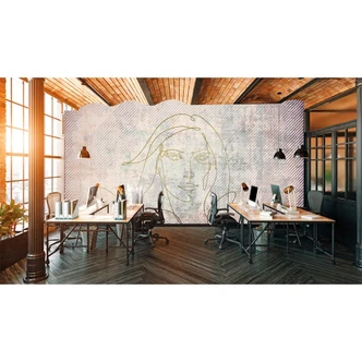 Fototapete Atelier 47 Golden Line Gemälde - Architects Paper 