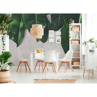 Livingwalls Fototapete Designwalls Leaves Wall Natur 