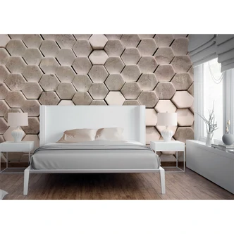 Livingwalls Fotobehang Designwalls Hexagon Surface 