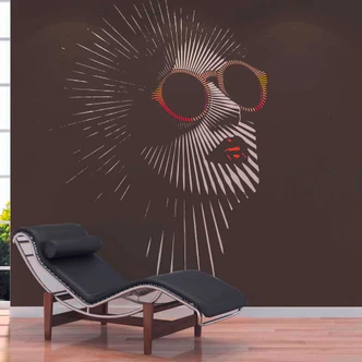 Photo wallpaper FaceOfAWoman1 in grey red - non-woven wallpaper Designwalls 2 - 2,55 x 3,5 m 