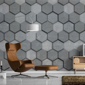 GraphicBlocks1 geométrico gris - Papel pintado no tejido Designwalls 2 - 2,55 x 3,5 m 