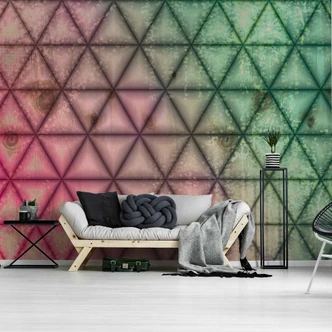 Geometrisch roze zwart - vliesbehang Designwalls 2 - 2,55 x 3,5 m 