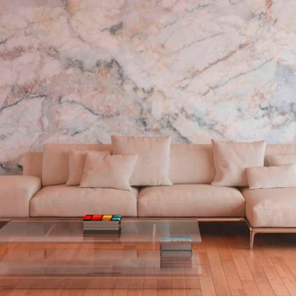 Fototapete Design MarbleCreme in grau weiß - Vliestapete Designwalls 2 - 2,55 x 3,5 m 