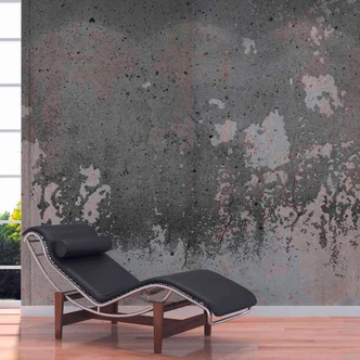 Betonlook PaintedWall behang in grijs zwart - vliesbehang Designwalls 2 - 2,55 x 3,5 m 