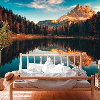 Mountain LagoAntorno wallpaper in blue brown - non-woven wallpaper Designwalls 2 - 2.55 x 3.5 m 