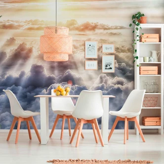 Fototapete Wolken SunnyClouds in blau grau - Vliestapete Designwalls 2 - 2,55 x 3,5 m 