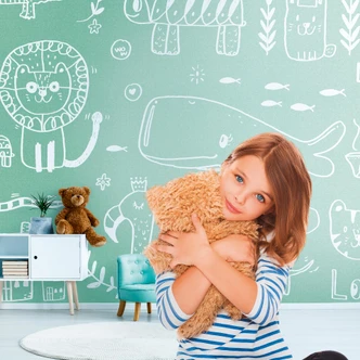 Livingwalls Kinderzimmer Tapete Metropolitan Stories THE WALL Vliestapete grün, weiß 