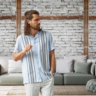 Livingwalls Metropolitan stories THE WALL - stone effect wallpaper 