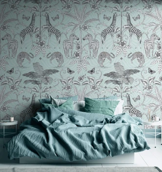 animal wallpaper black white - non-woven wallpaper insects & animals Livingwalls - matt and smooth 