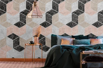 grafisk tapet gråbeige - non-woven tapet kunst Livingwalls - mat og glat grafisk tapet gråbeige - non-woven tapet kunst Livingwalls - mat og glat