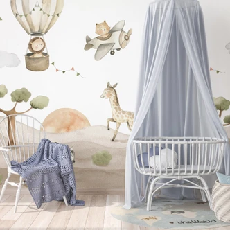 Safari Kids Animals Beige Green 3,75 x 2,50 m - Fotomurale per bambini 