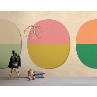 Livingwalls Fotomurale Walls by Patel 2 split ovals 2 