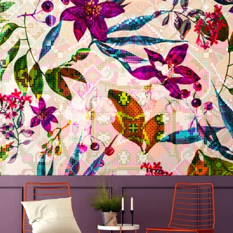 Livingwalls Fototapete Walls by Patel mosaic blossom 2 