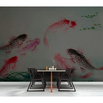 Livingwalls Fotomurale Walls by Patel dancing kois 1 