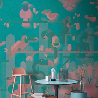 Livingwalls Photo Wallpaper Walls by Patel flamingo 2 