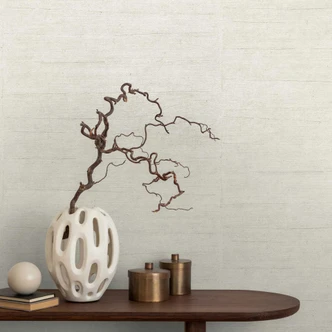 Struktur-Tapete Creme Beige - Vliestapete in Textiloptik - Moderne Unitapete 