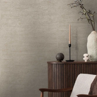 Strukturerad tapet taupe grå - Icke-vävd tapet med fina linjer - modern klistra in väggtapet 