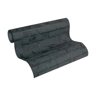 A.S. Création behang Best of Wood`n Stone 2nd Edition metallic, zwart 