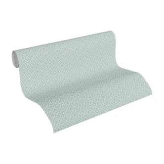 A.S. Création behang Björn blauw, wit 