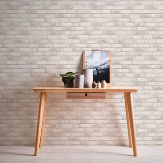 steen behang wit grijs - Vliesbehang baksteen - behang industrieel stenen muur 