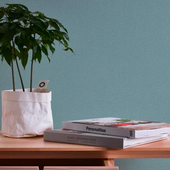 Unitapete mit Leinen-Look Blau Türkis - Tapete in Gewebe-Optik - Vliestapete Unitapete mit Leinen-Look Blau Türkis - Tapete in Gewebe-Optik - Vliestapete