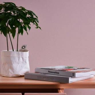 Rosa med linneutseende - tapet med tygutseende - non-woven tapet med struktur 