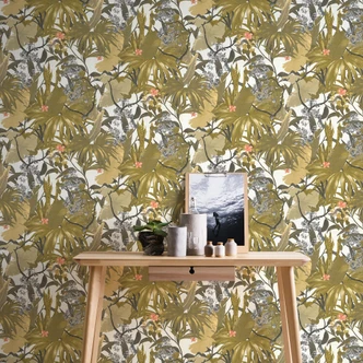 Livingwalls Dschungeltapete Desert Lodge Vliestapete tropisch grün 