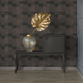 Livingwalls Ethnotapete Desert Lodge Vliestapete bronze, schwarz 