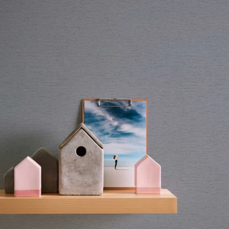 Papier peint intissé avec structure tissée horizontale Gris Papier peint intissé avec structure tissée horizontale Gris