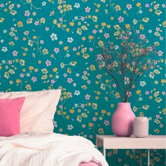 Flower wallpaper blue green - nature conservation wallpaper - floral design wallpaper Flower wallpaper blue green - nature conservation wallpaper - floral design wallpaper