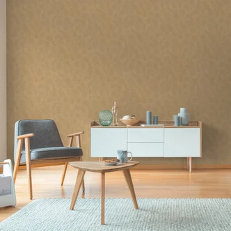 papier peint 3D motifs circulaires marron jaune - Papier peint intissé structuré aspect naturel moderne 