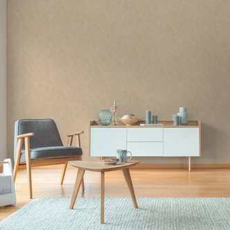 papier peint 3D motifs circulaires beige orange - Papier peint intissé chaud moderne 