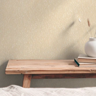 Strukturtapete in Putz-Optik Beige Gelb Creme – Vliestapete matt strukturiert 
