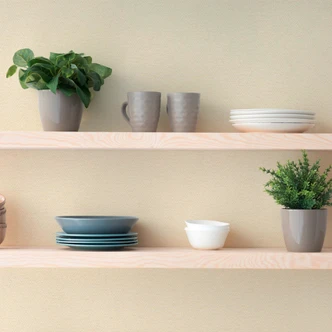 Unitapete mit Leinen-Optik Creme Beige Gelb – Einfarbige Tapete – Strukturtapete Vlies 