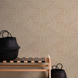 papier peint végétal gris clair brillant or - papier peint à motifs de jungle  