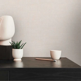 Pojedyncza tapeta o wyglądzie tynku w kolorze kremowo-beżowym - gładka kolorowa tapeta z fakturą - teksturowana tapeta do odklejania i przyklejania 