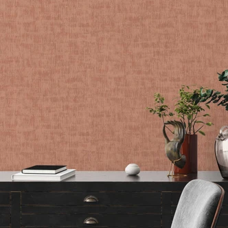 Papier peint texturé rose uni - papier peint aspect plâtre - papier peint texturé 