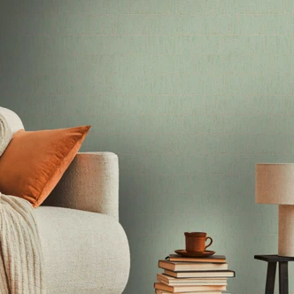 Grafische Tapete mit Linienmuster Grün Gold - Grafik-Mustertapete liniert - Vliestapete 