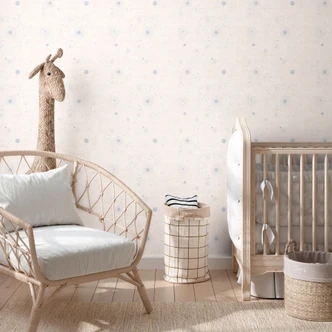 Weltraum-Tapete Beige Blau - Kindertapete mit Sternen & Planeten Weltraum-Tapete Beige Blau - Kindertapete mit Sternen & Planeten