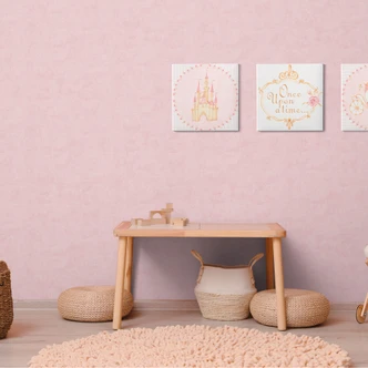 Unitapete Kinderzimmer Rosa Mädchen - Einfarbige Tapete sanft matt  