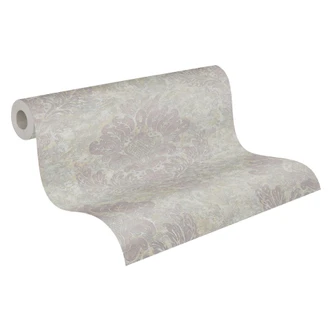 Papel pintado no tejido Livingwalls Papel pintado barroco Metropolitan Stories Alena St. Petersburg beige, gris 