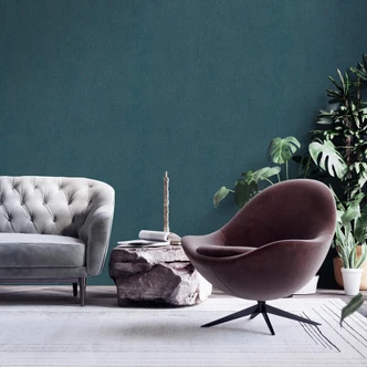 Strukturtapete ozeanblau, gold, Vliestapete My Home My Spa von Livingwalls  