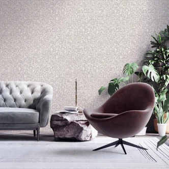 Livingwalls Ethnotapete My Home My Spa Vliestapete Study Libary Home weiß, silber 