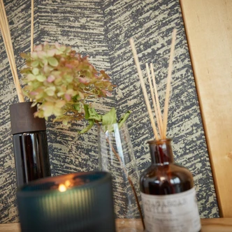 Livingwalls Ethnotapete My Home My Spa Vliestapete Natural Cosy Home kieselgrau, hellbraun 